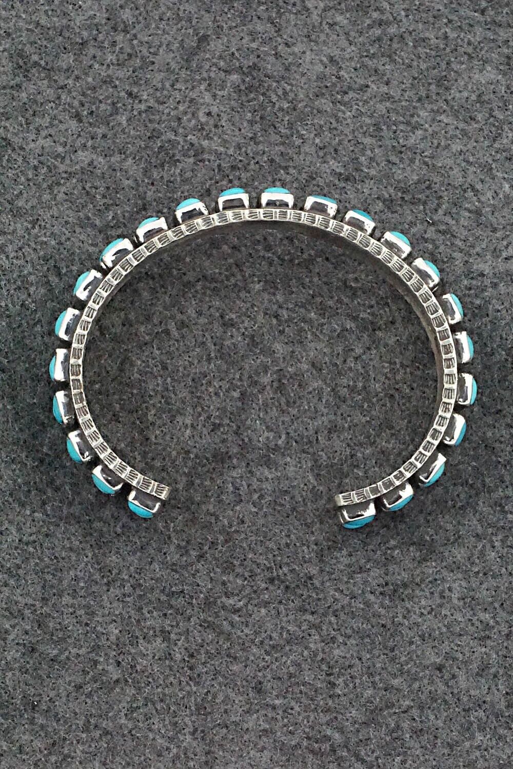 Turquoise & Sterling Silver Bracelet - Ernest Rangel - Image 6