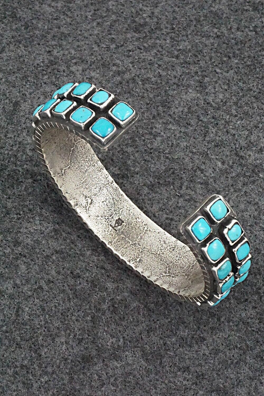 Turquoise & Sterling Silver Bracelet - Ernest Rangel - Image 7