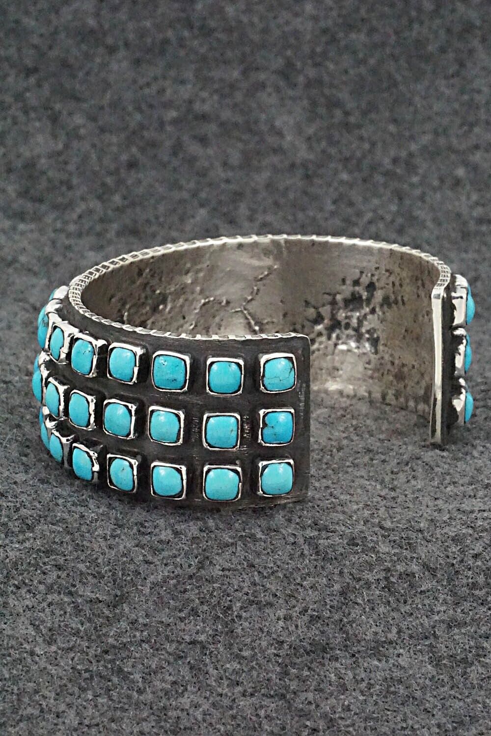 Turquoise & Sterling Silver Bracelet - Ernest Rangel - Image 3
