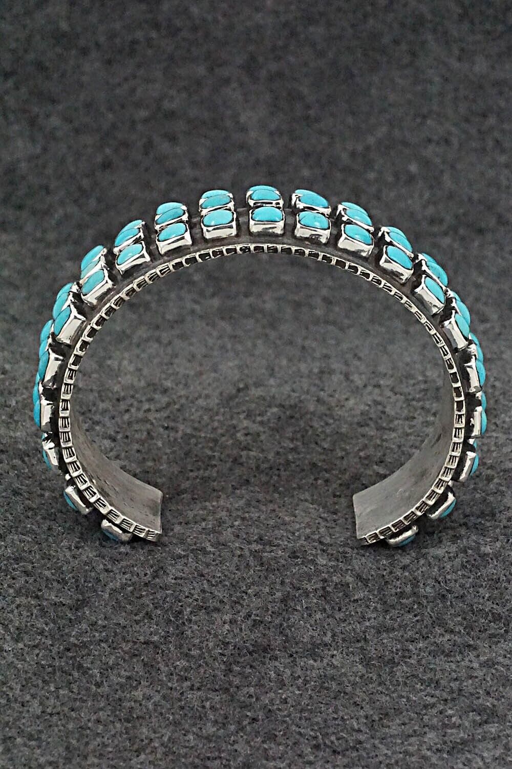 Turquoise & Sterling Silver Bracelet - Ernest Rangel - Image 6
