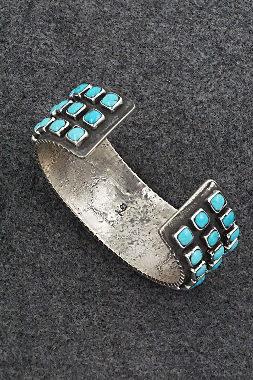 Turquoise & Sterling Silver Bracelet - Ernest Rangel - Image 7