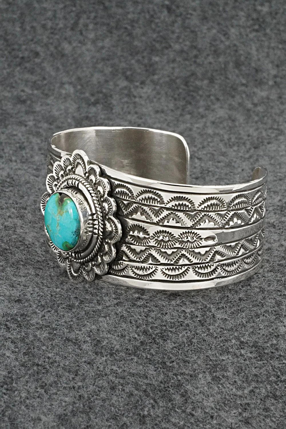 Turquoise & Sterling Silver Bracelet - Eula Wylie - Image 3