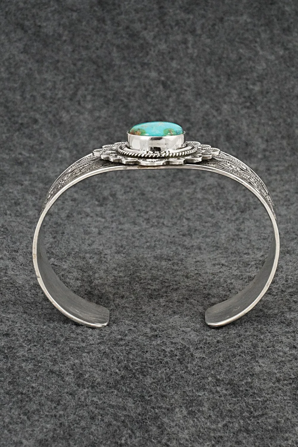 Turquoise & Sterling Silver Bracelet - Eula Wylie - Image 7