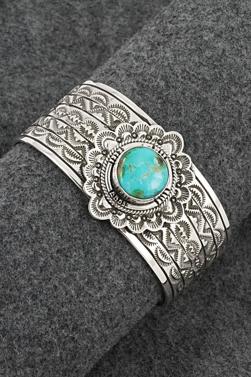 Turquoise & Sterling Silver Bracelet - Eula Wylie - Image 9