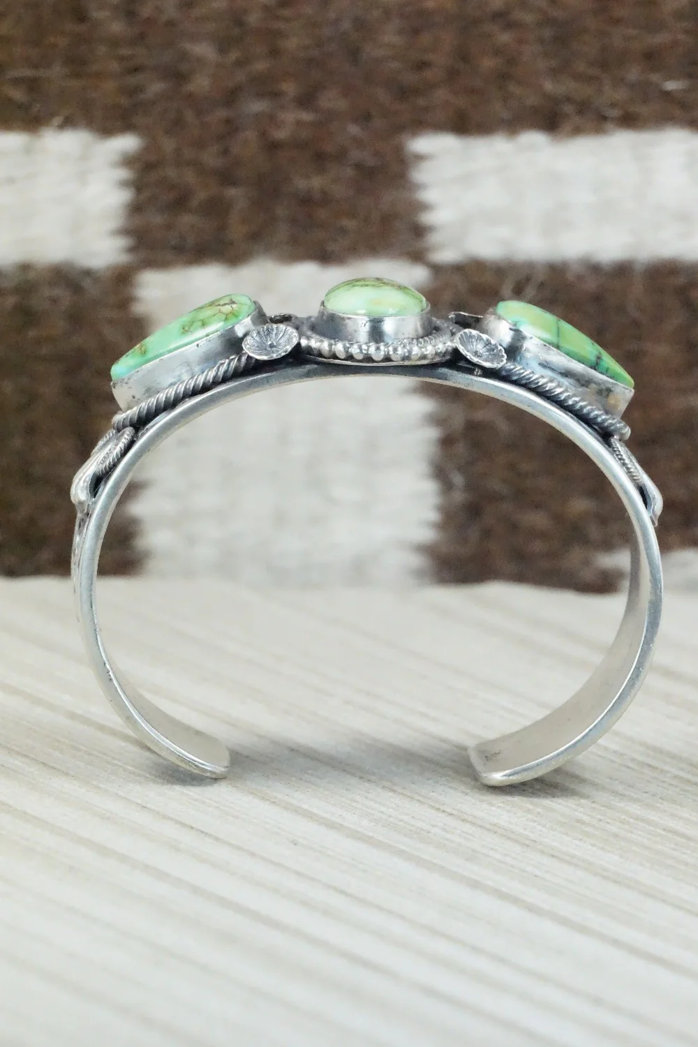 Turquoise & Sterling Silver Bracelet - Hemerson Brown - Image 10