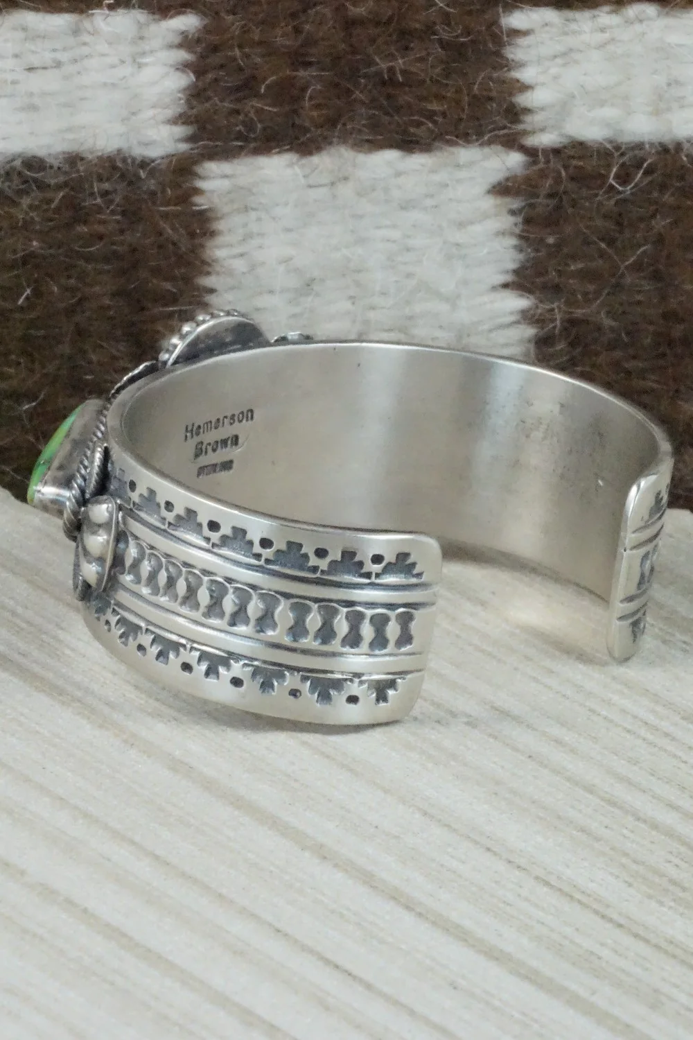 Turquoise & Sterling Silver Bracelet - Hemerson Brown - Image 5