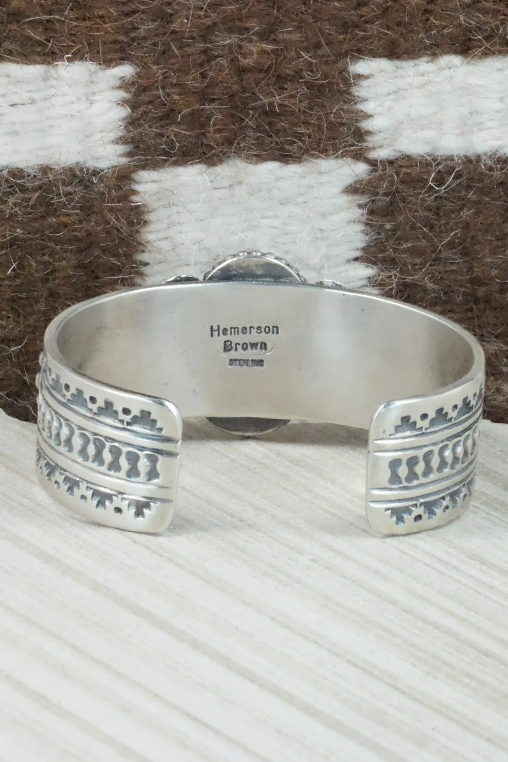 Turquoise & Sterling Silver Bracelet - Hemerson Brown - Image 6