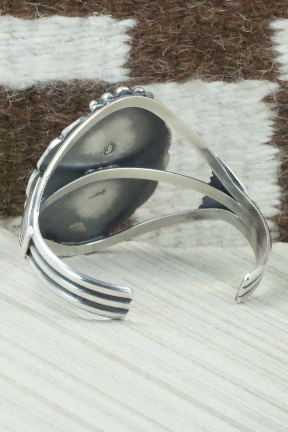 Turquoise & Sterling Silver Bracelet - Raymond Delgarito - Image 5