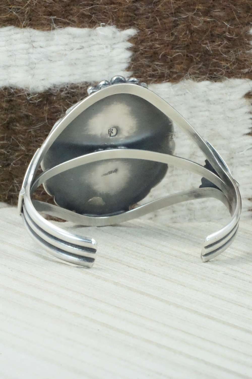 Turquoise & Sterling Silver Bracelet - Raymond Delgarito - Image 6