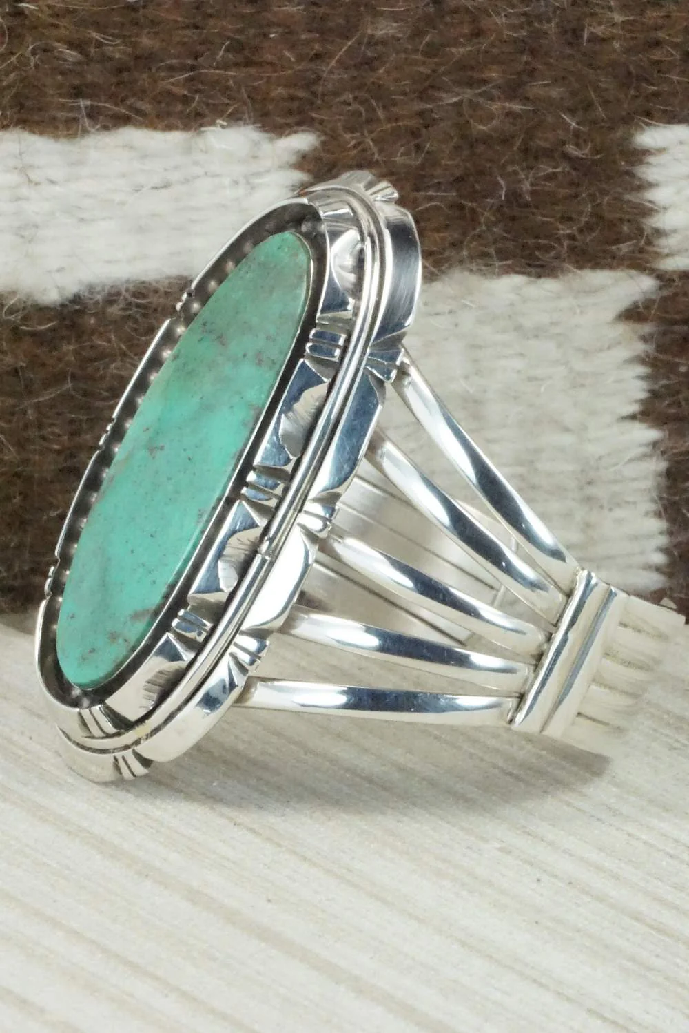 Turquoise & Sterling Silver Bracelet - Rita Lee - Image 3