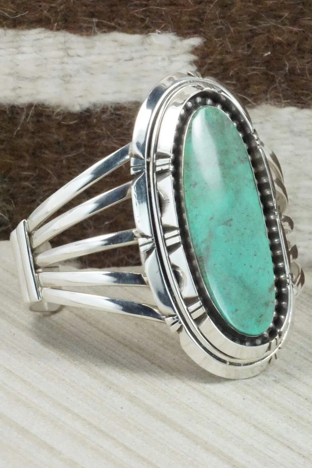 Turquoise & Sterling Silver Bracelet - Rita Lee - Image 8