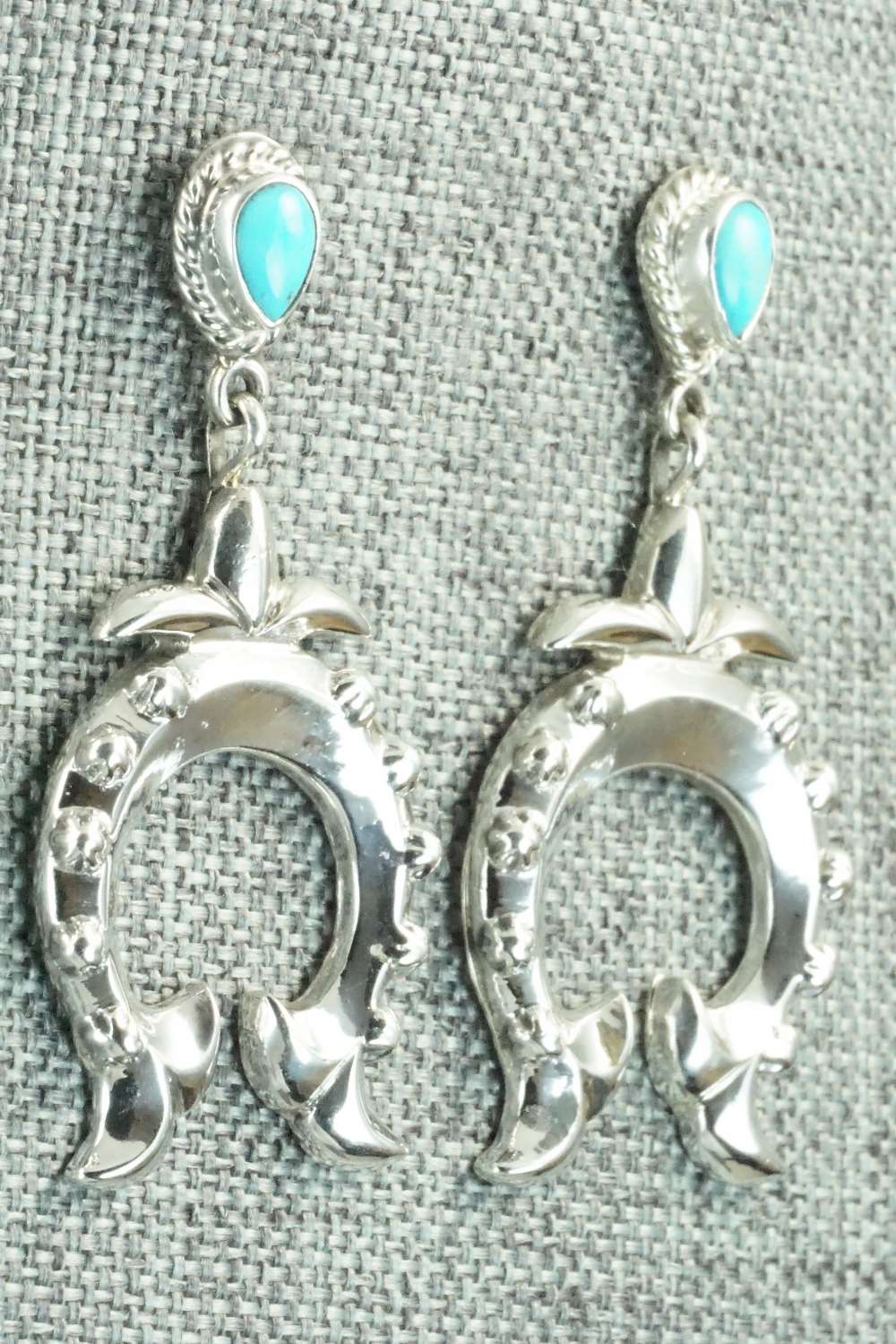 Turquoise & Sterling Silver Earrings - Annie Spencer - Image 3