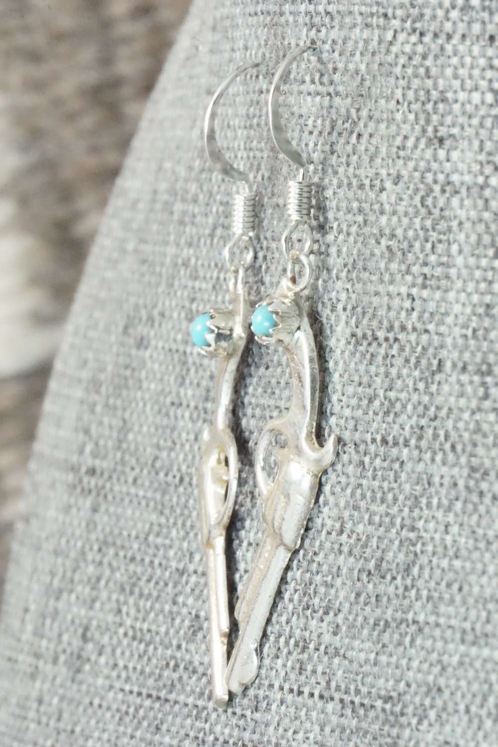 Turquoise & Sterling Silver Earrings - Bruce Chee - Image 3