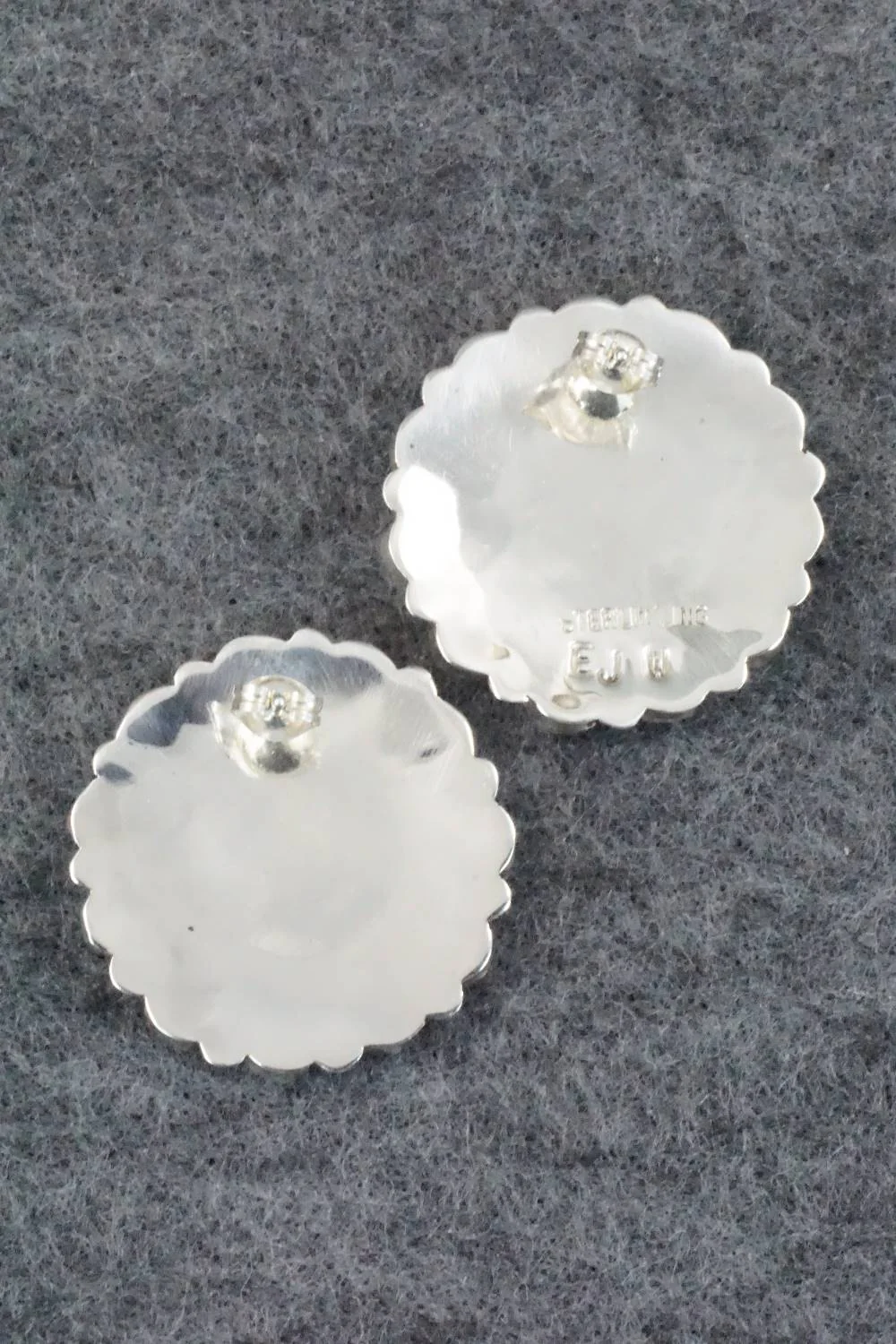 Turquoise & Sterling Silver Earrings - Eunise Wilson - Image 8