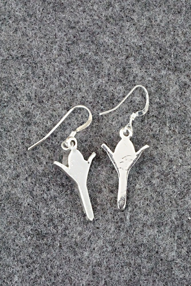 Turquoise & Sterling Silver Earrings - Gary Shorty - Image 6