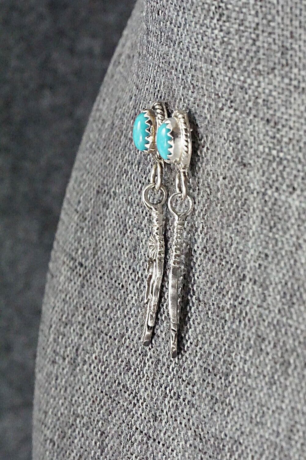 Turquoise & Sterling Silver Earrings - Judy Largo - Image 3