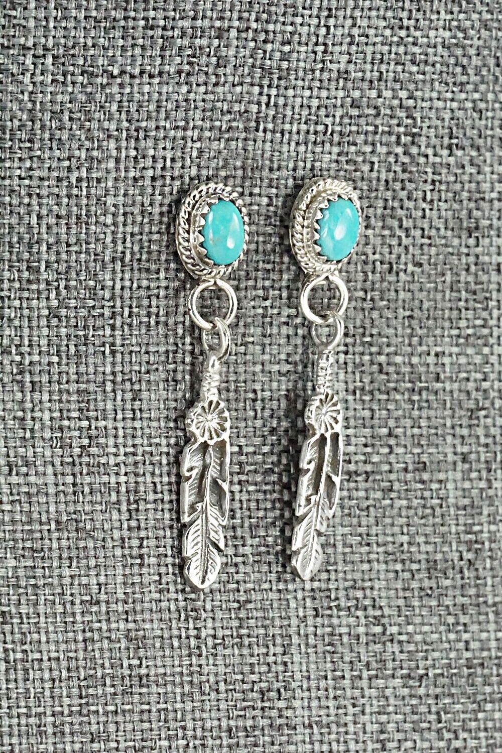 Turquoise & Sterling Silver Earrings - Judy Largo - Image 4
