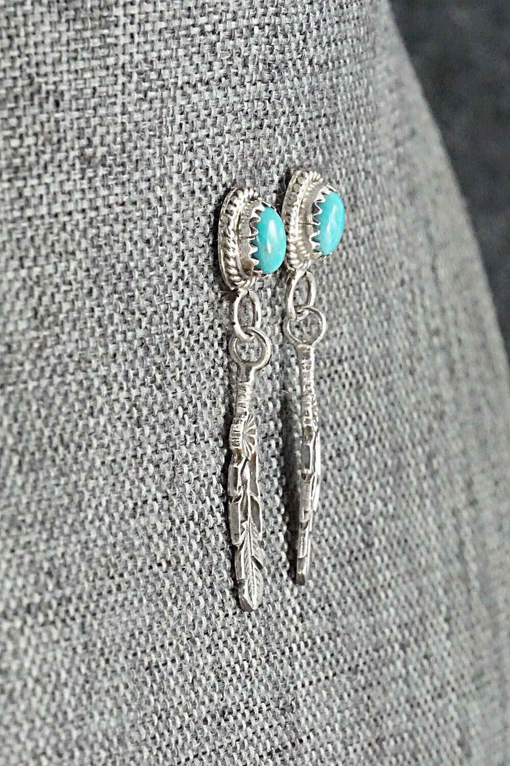 Turquoise & Sterling Silver Earrings - Judy Largo - Image 5