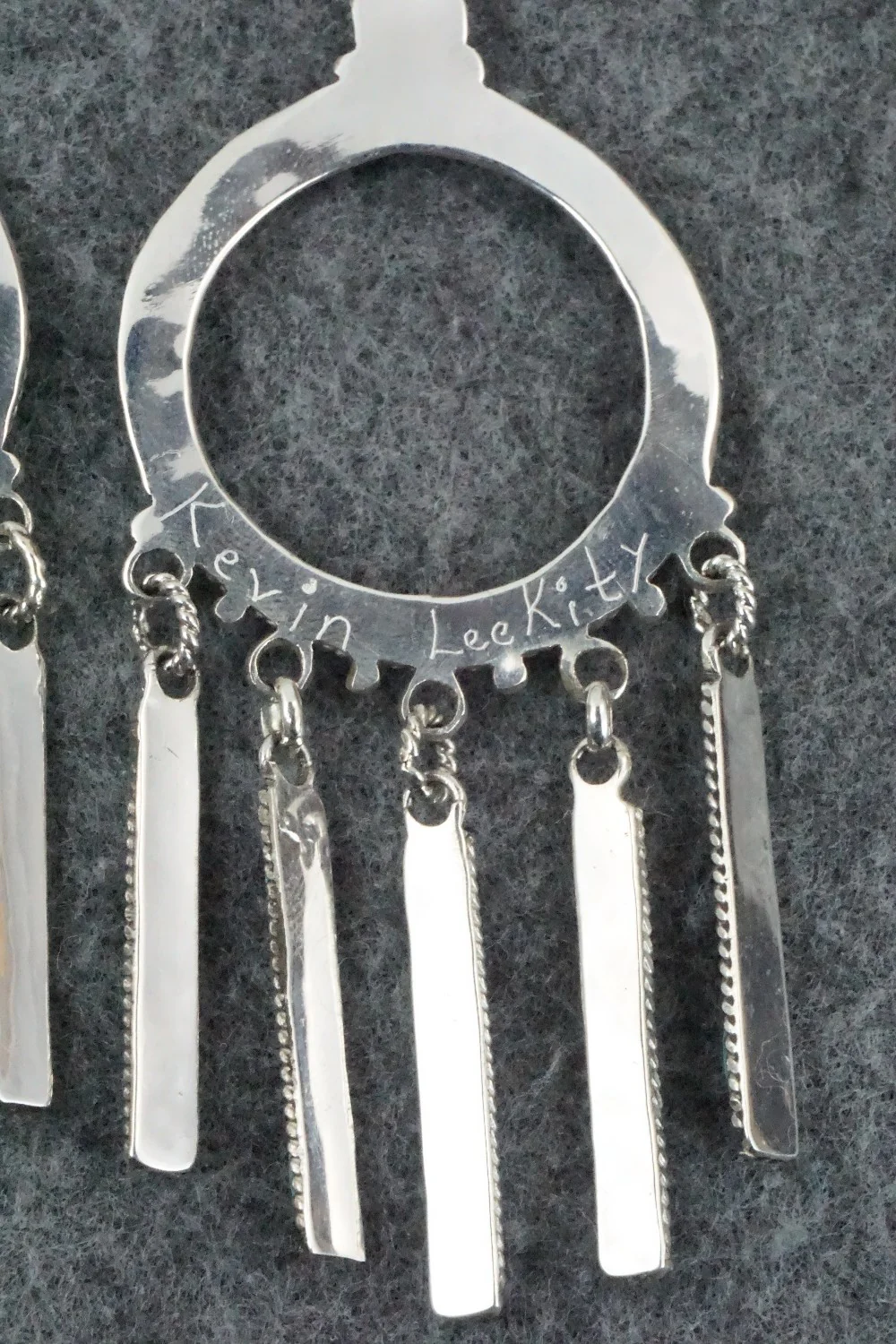 Turquoise & Sterling Silver Earrings - Kevin Leekity - Image 8