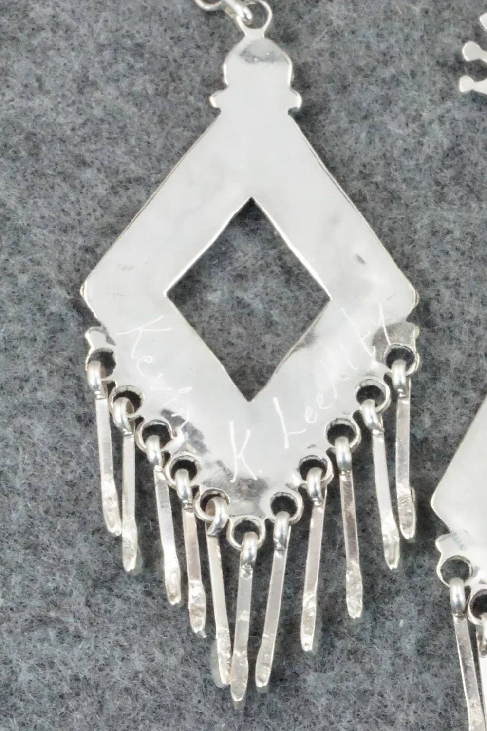 Turquoise & Sterling Silver Earrings - Kevin Leekity - Image 7