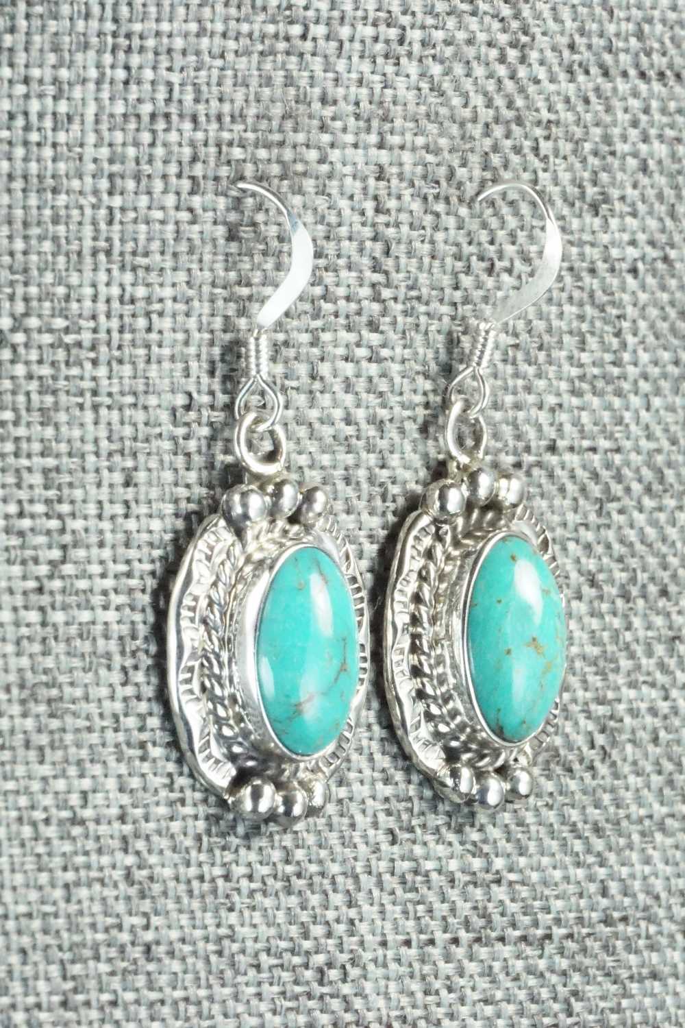 Turquoise & Sterling Silver Earrings - Louise Joe - Image 3