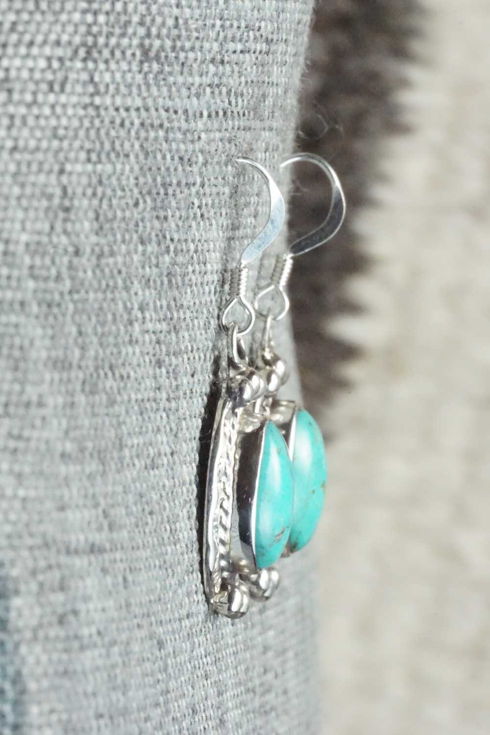 Turquoise & Sterling Silver Earrings - Louise Joe - Image 4