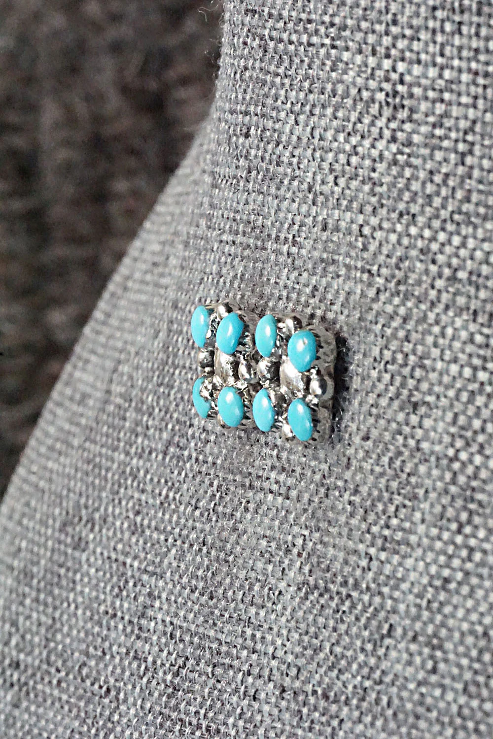 Turquoise & Sterling Silver Earrings - Maxine Malanie - Image 3