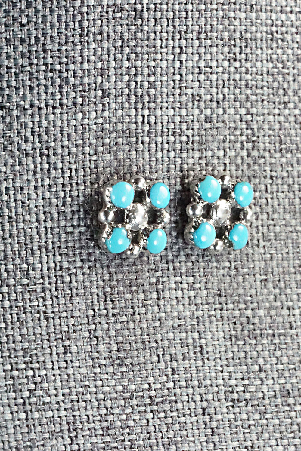 Turquoise & Sterling Silver Earrings - Maxine Malanie - Image 4