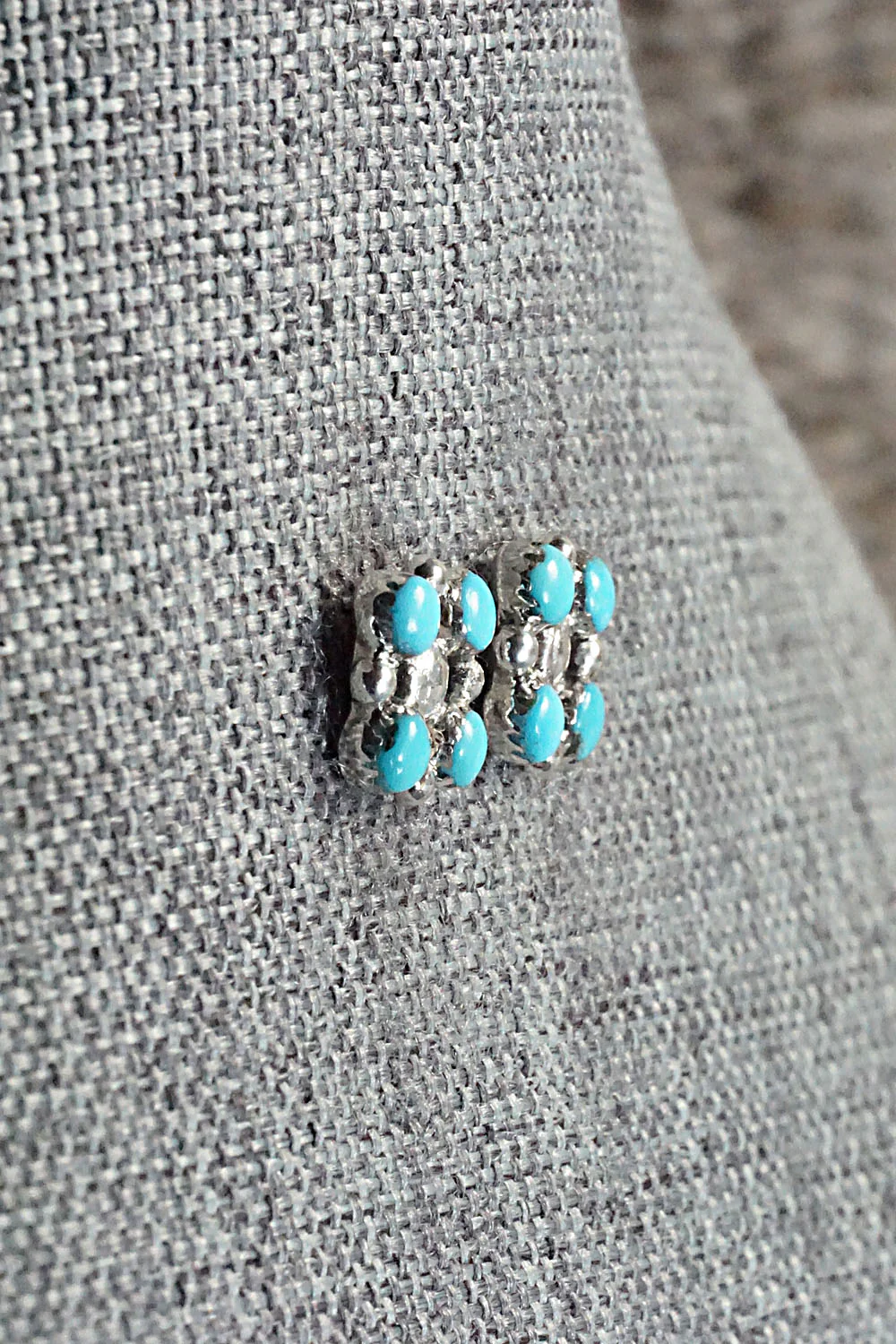 Turquoise & Sterling Silver Earrings - Maxine Malanie - Image 5