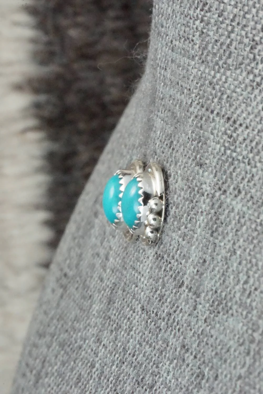 Turquoise & Sterling Silver Earrings - Rita Largo - Image 3