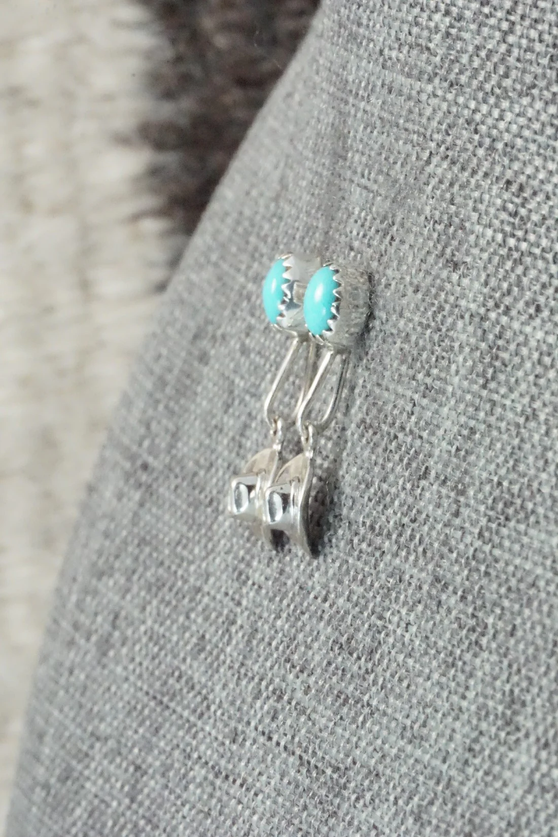 Turquoise & Sterling Silver Earrings - Sharon McCarthy - Image 3