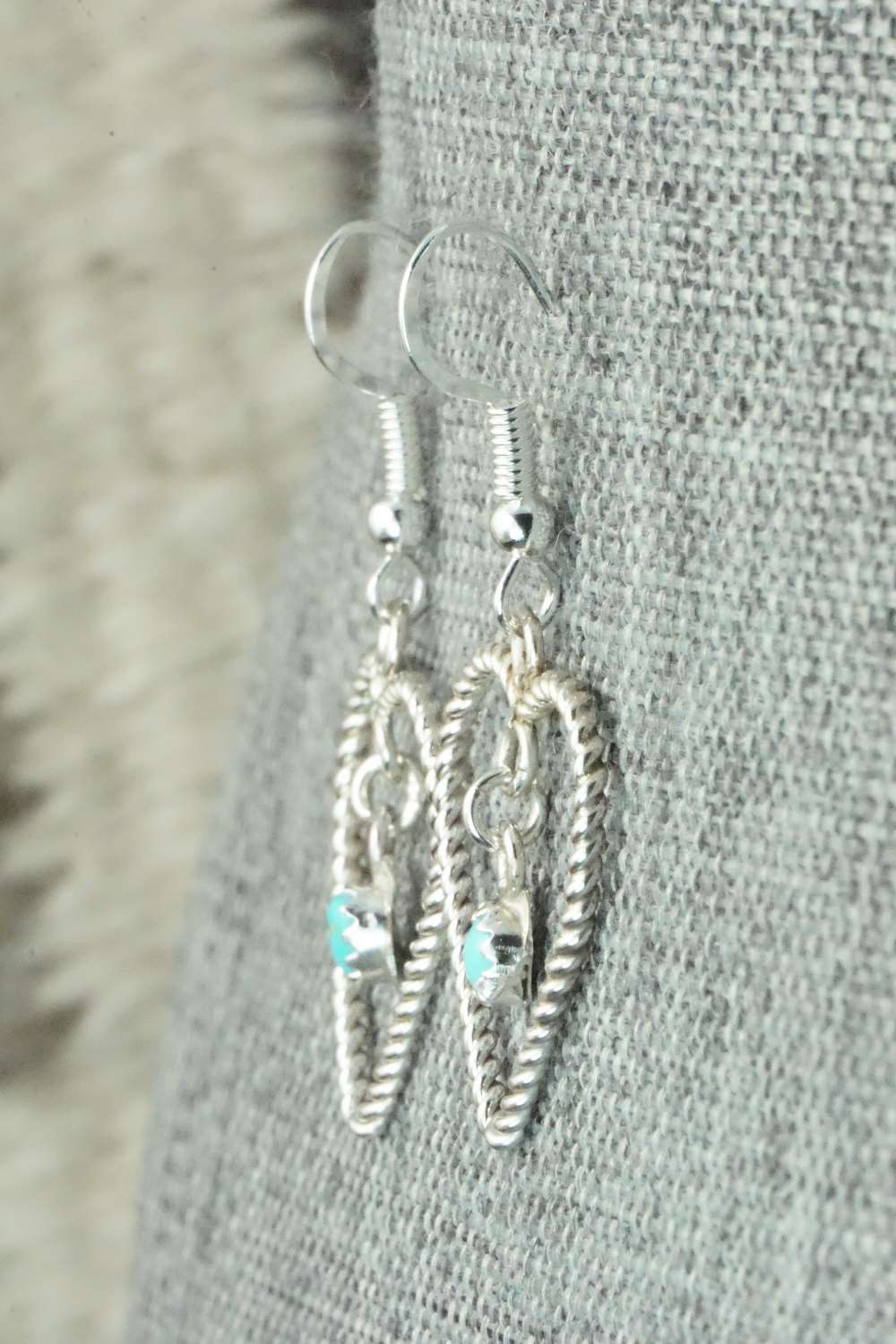 Turquoise & Sterling Silver Earrings - Sylvia Chee - Image 3