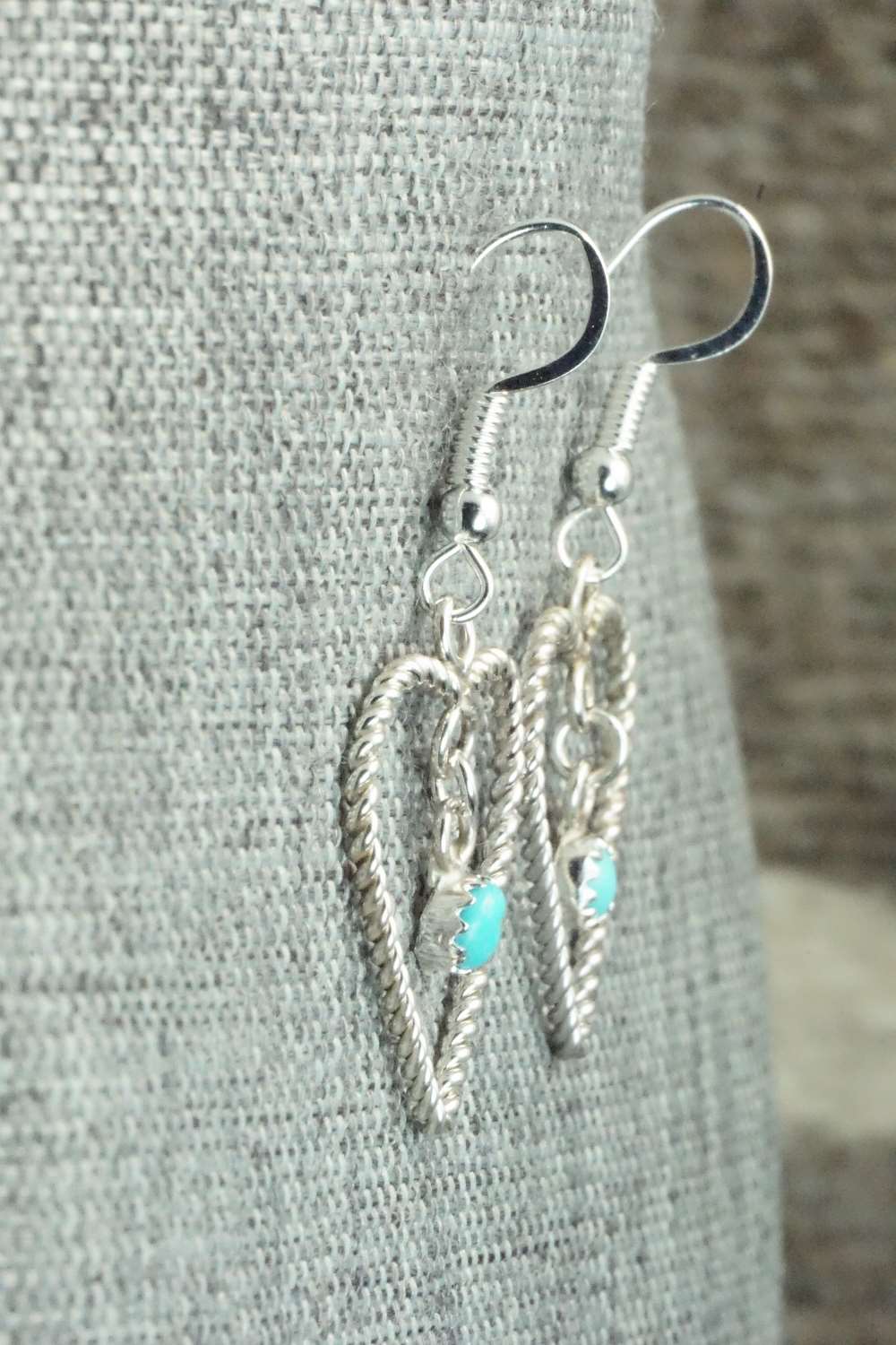 Turquoise & Sterling Silver Earrings - Sylvia Chee - Image 5
