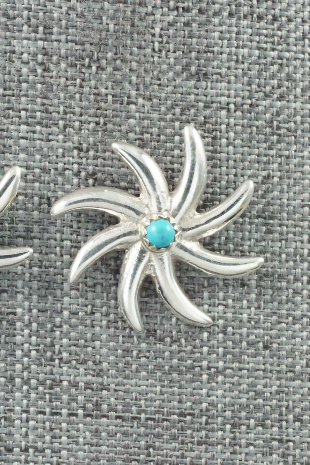 Turquoise & Sterling Silver Earrings - Sylvia Chee - Image 3