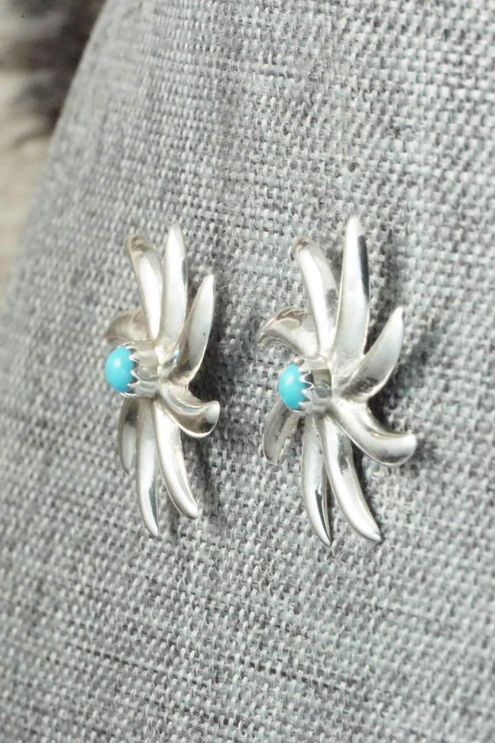Turquoise & Sterling Silver Earrings - Sylvia Chee - Image 5