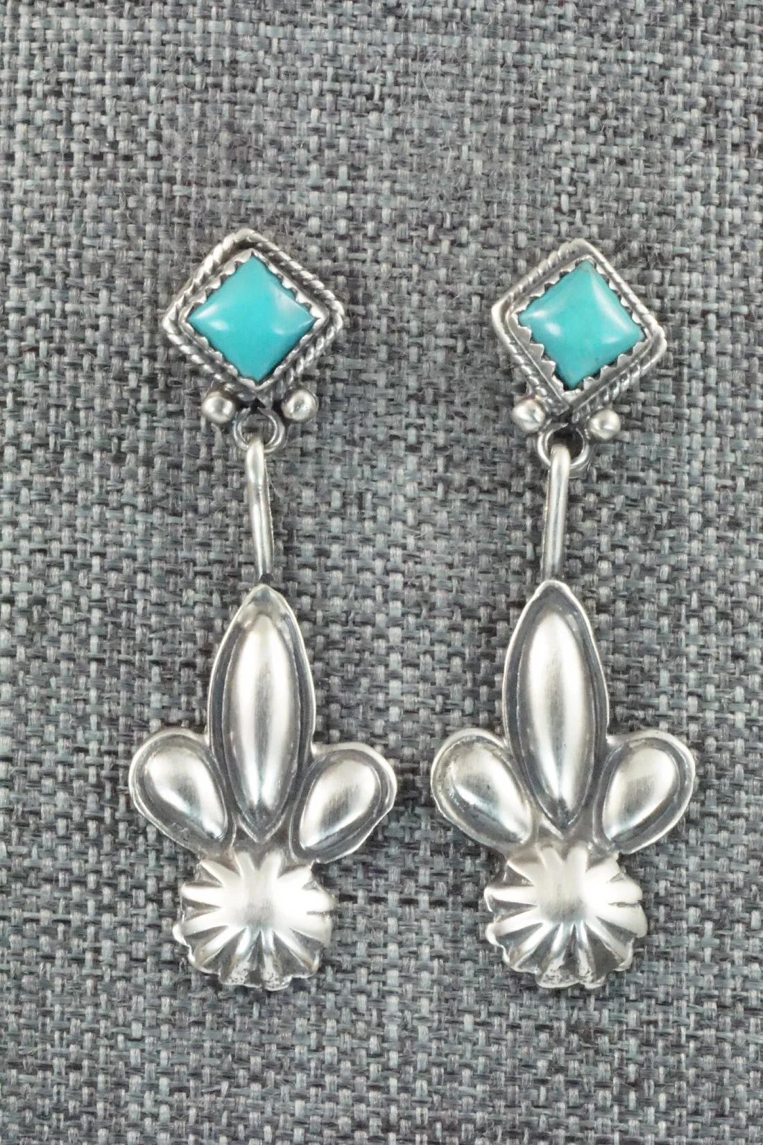 Turquoise & Sterling Silver Earrings - Verley Betone - Image 7