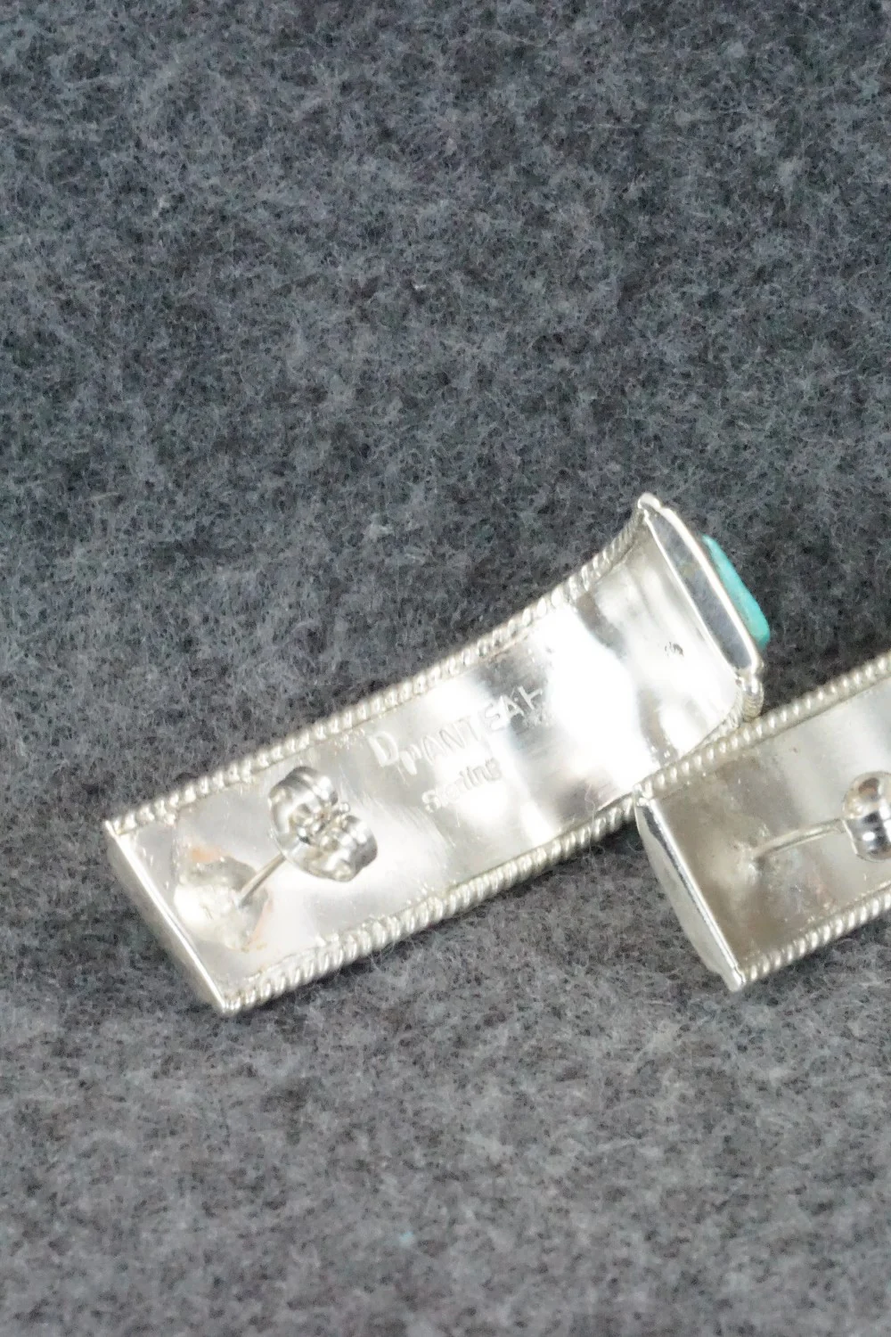 Turquoise & Sterling Silver Inlay Earrings - Deirdre Luna - Image 7