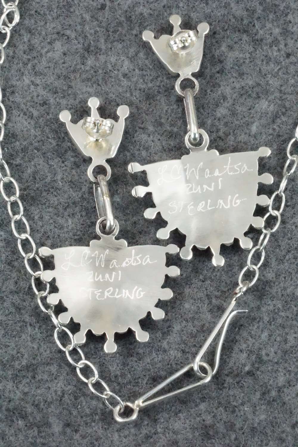 Turquoise & Sterling Silver Jewelry Set - Cordelia Waatsa - Image 12