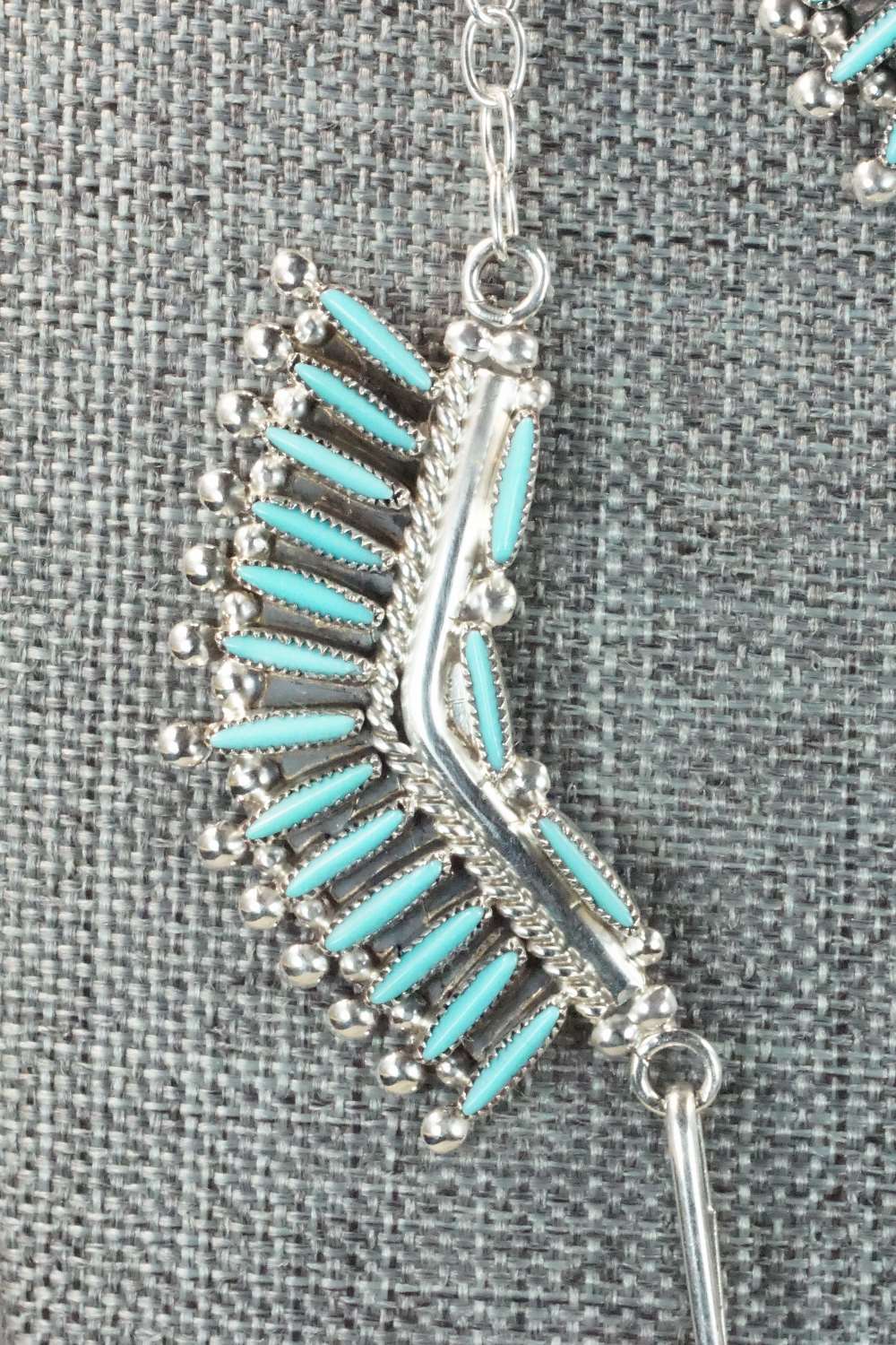 Turquoise & Sterling Silver Jewelry Set - Cordelia Waatsa - Image 3