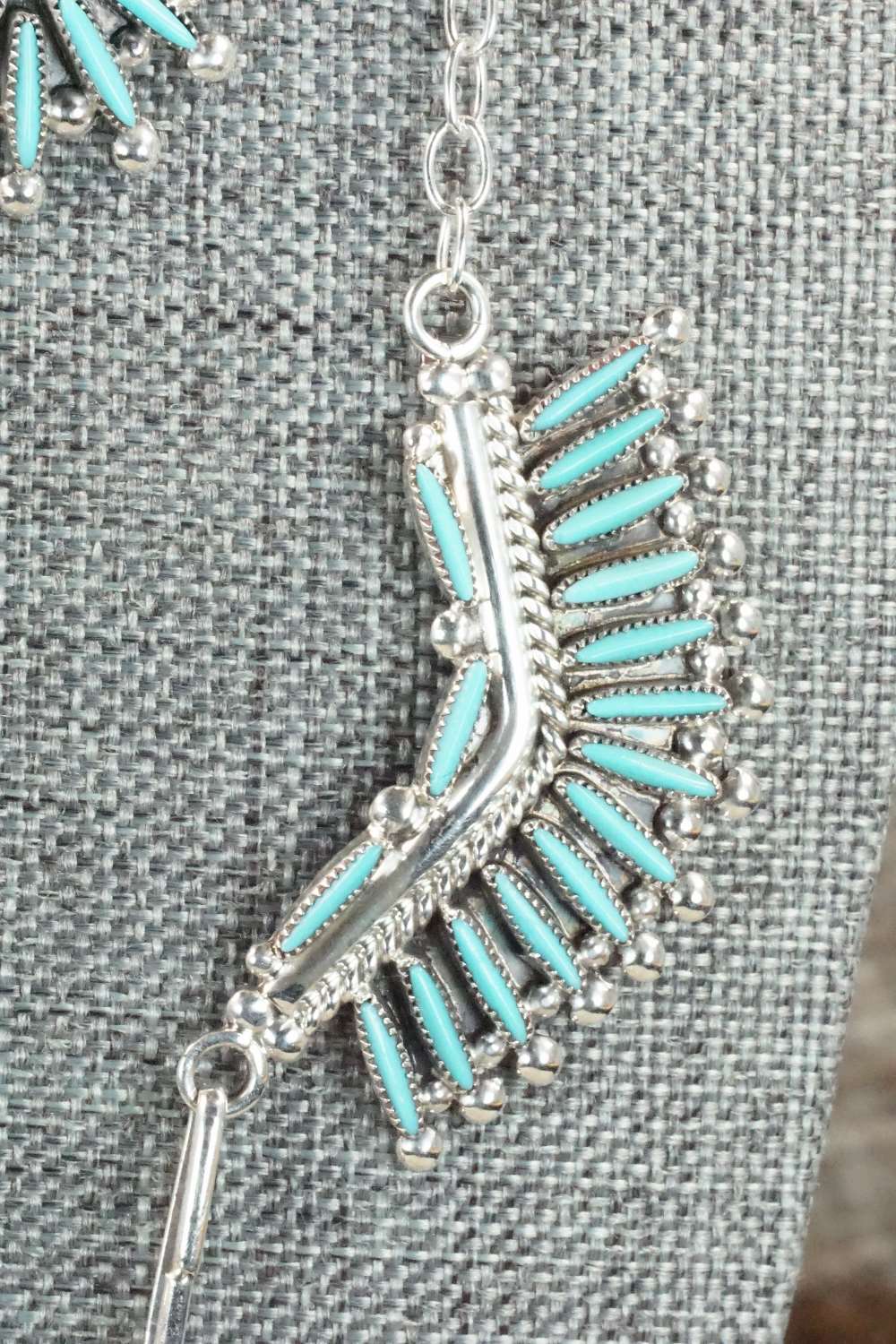 Turquoise & Sterling Silver Jewelry Set - Cordelia Waatsa - Image 4