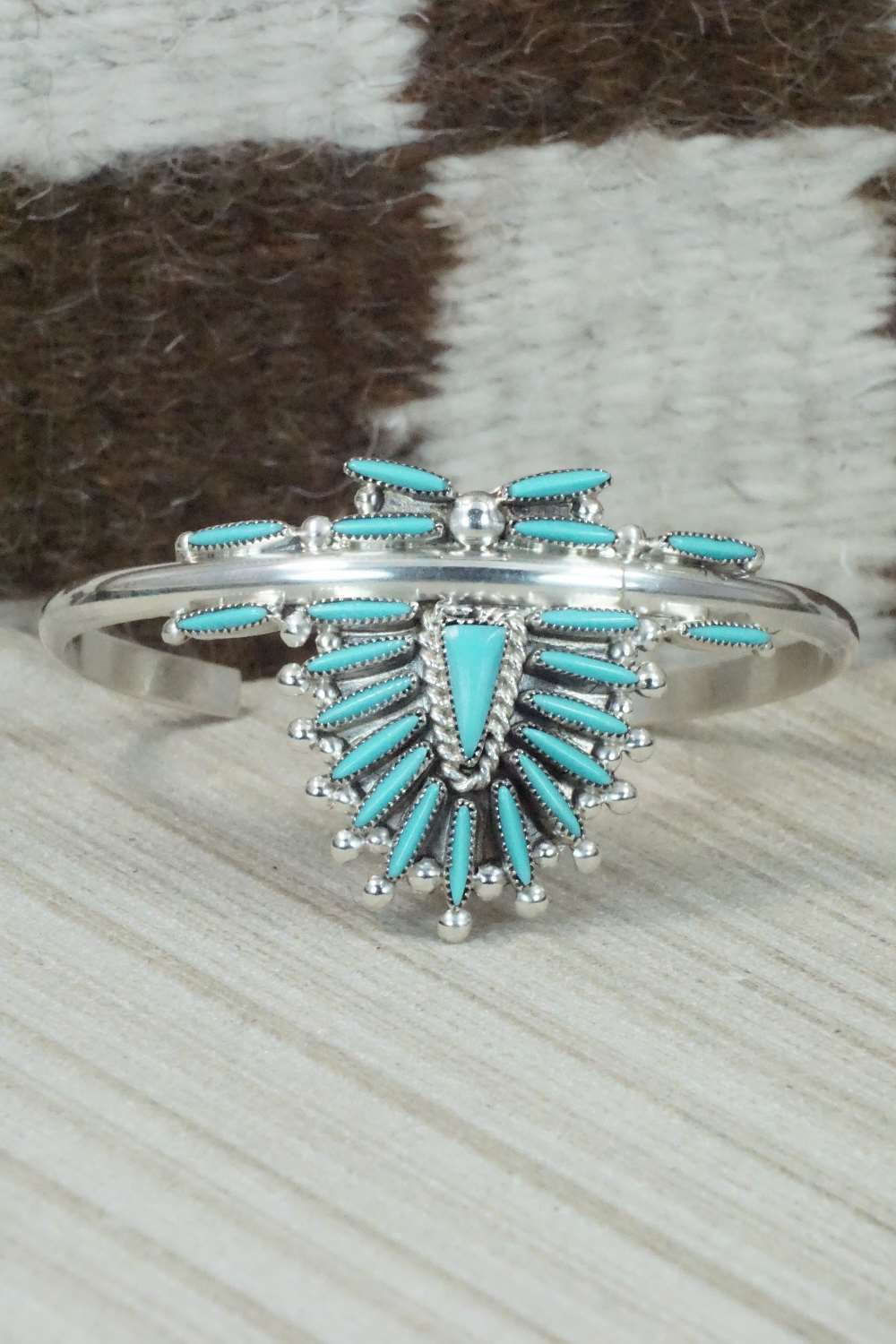 Turquoise & Sterling Silver Jewelry Set - Cordelia Waatsa - Image 9