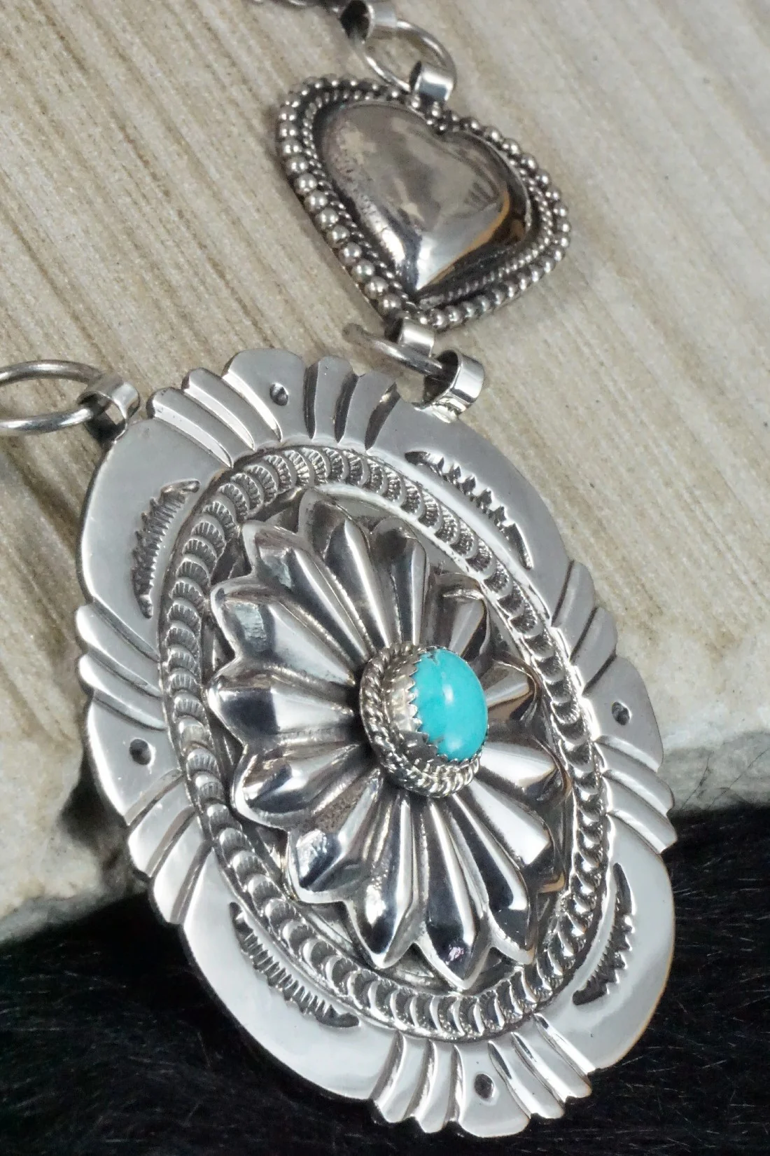 Turquoise & Sterling Silver Necklace and Earrings - Hemerson Brown - Image 10