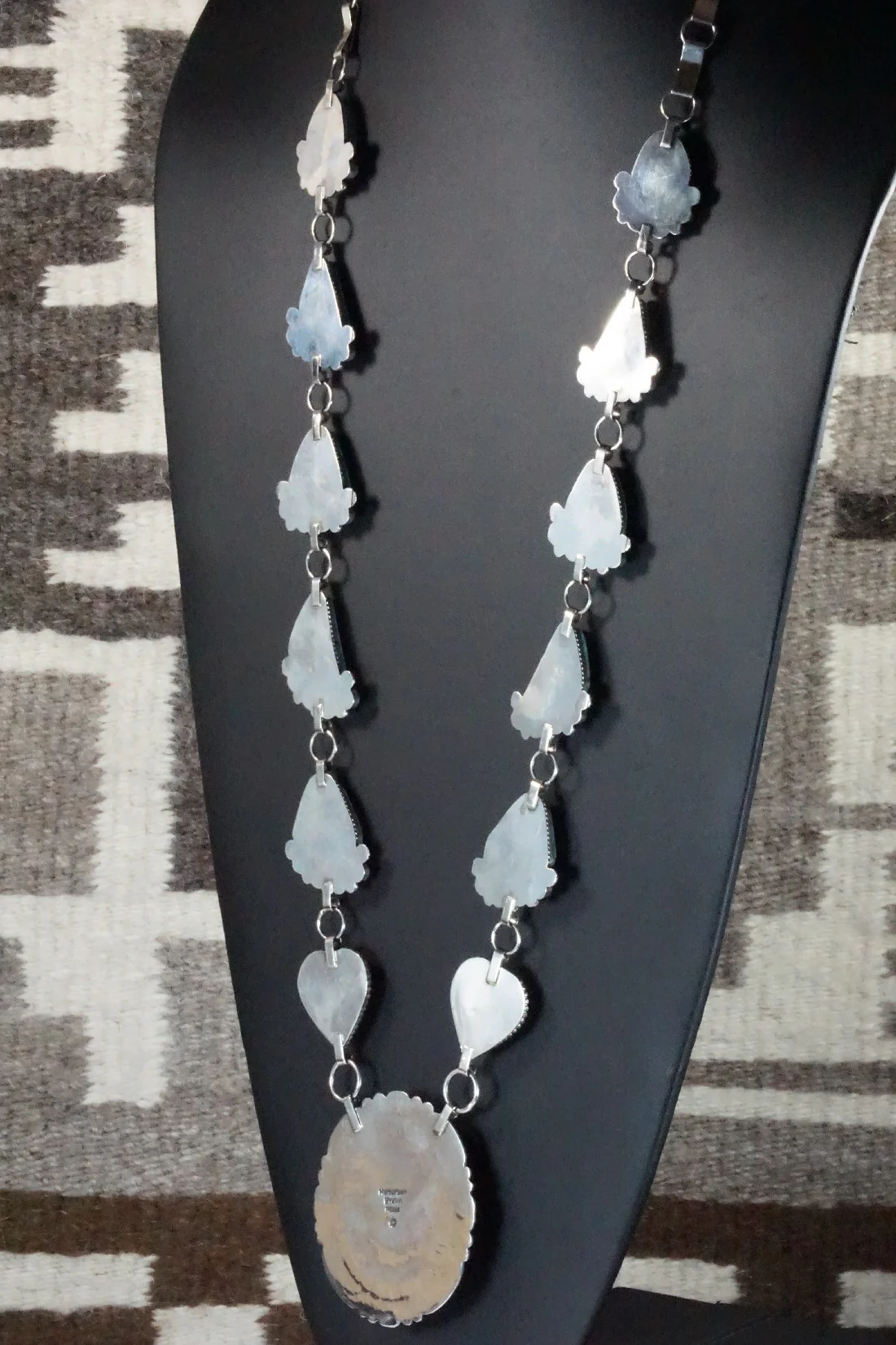 Turquoise & Sterling Silver Necklace and Earrings - Hemerson Brown - Image 11