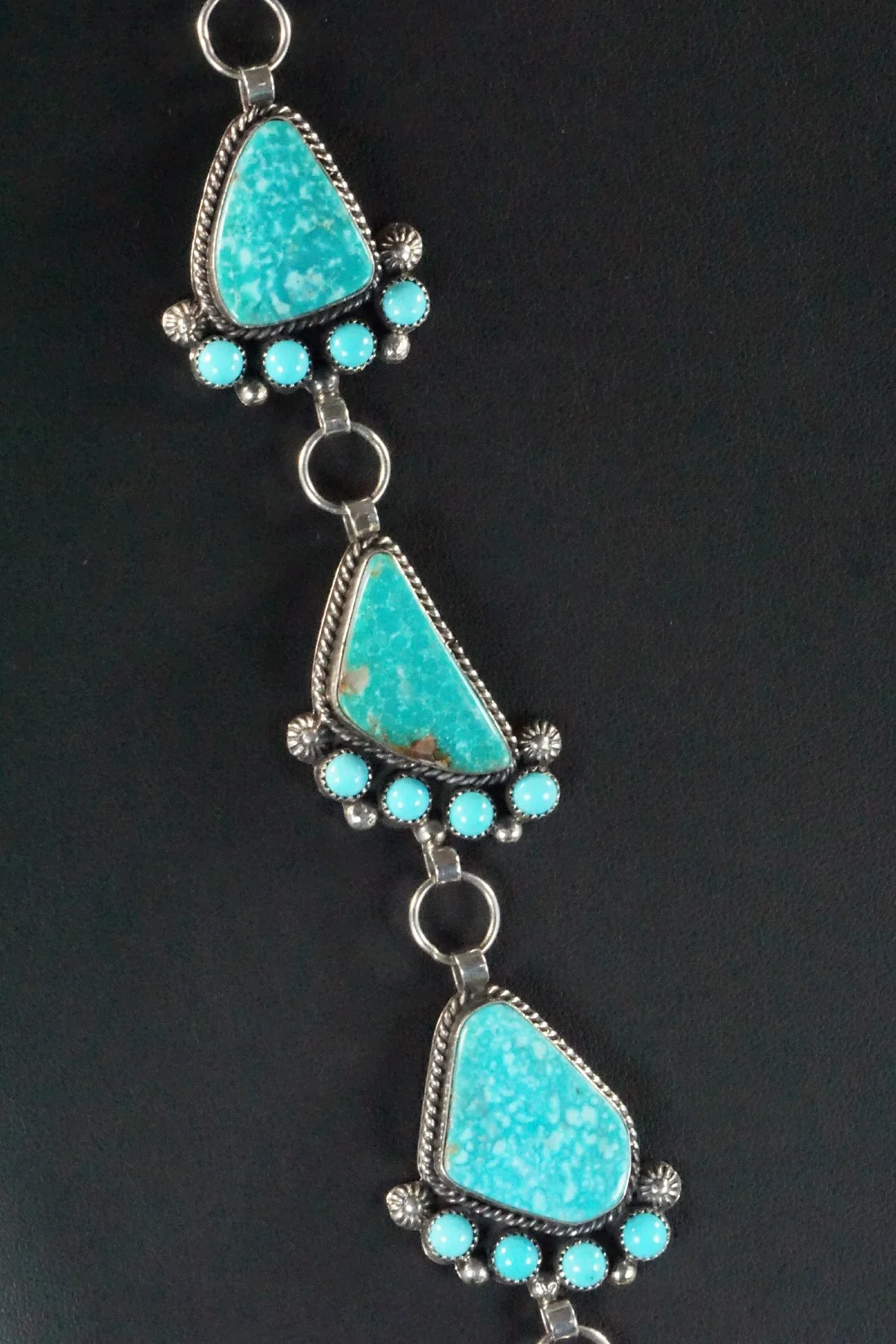 Turquoise & Sterling Silver Necklace and Earrings - Hemerson Brown - Image 3