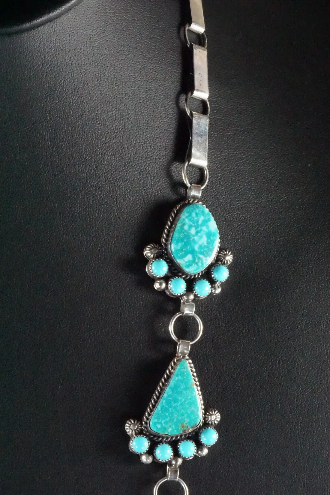 Turquoise & Sterling Silver Necklace and Earrings - Hemerson Brown - Image 4