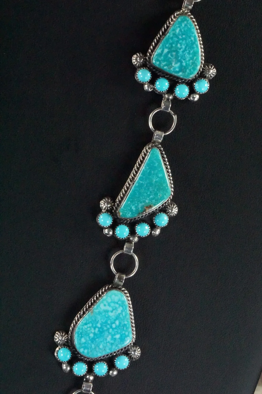 Turquoise & Sterling Silver Necklace and Earrings - Hemerson Brown - Image 5