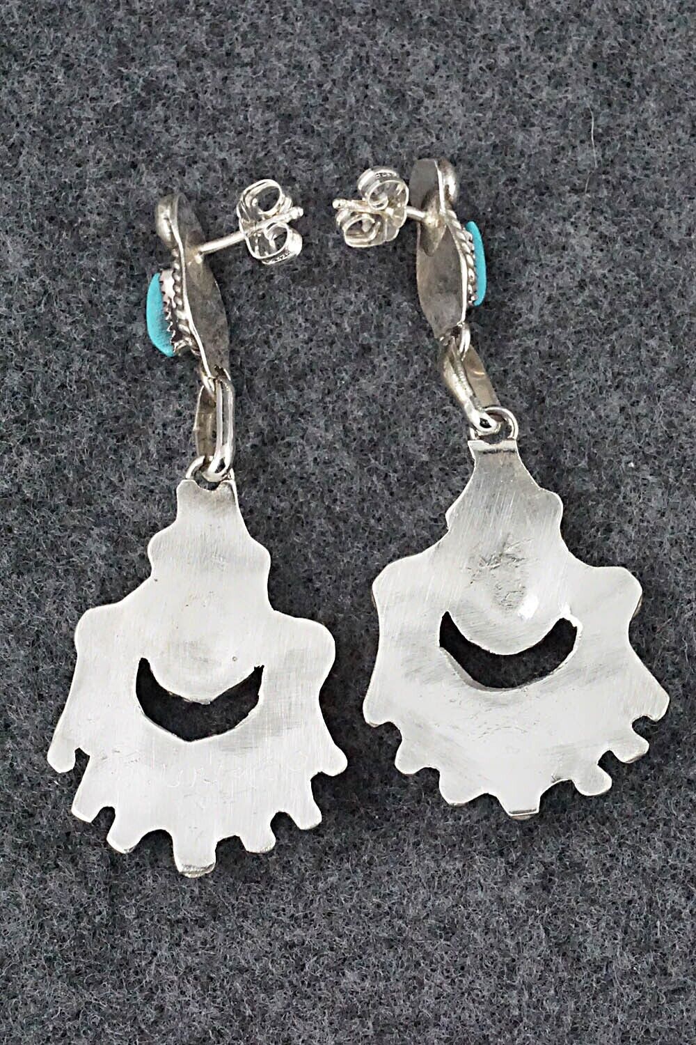 Turquoise & Sterling Silver Necklace and Earrings Set - Bernadette Wyaco - Image 12