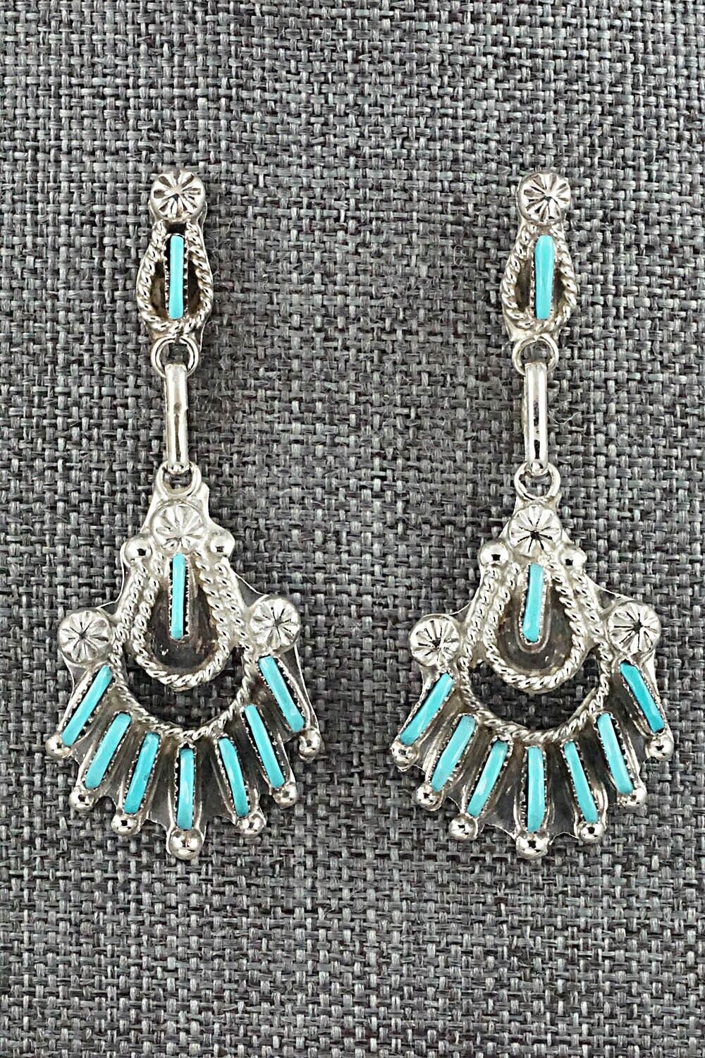 Turquoise & Sterling Silver Necklace and Earrings Set - Bernadette Wyaco - Image 8