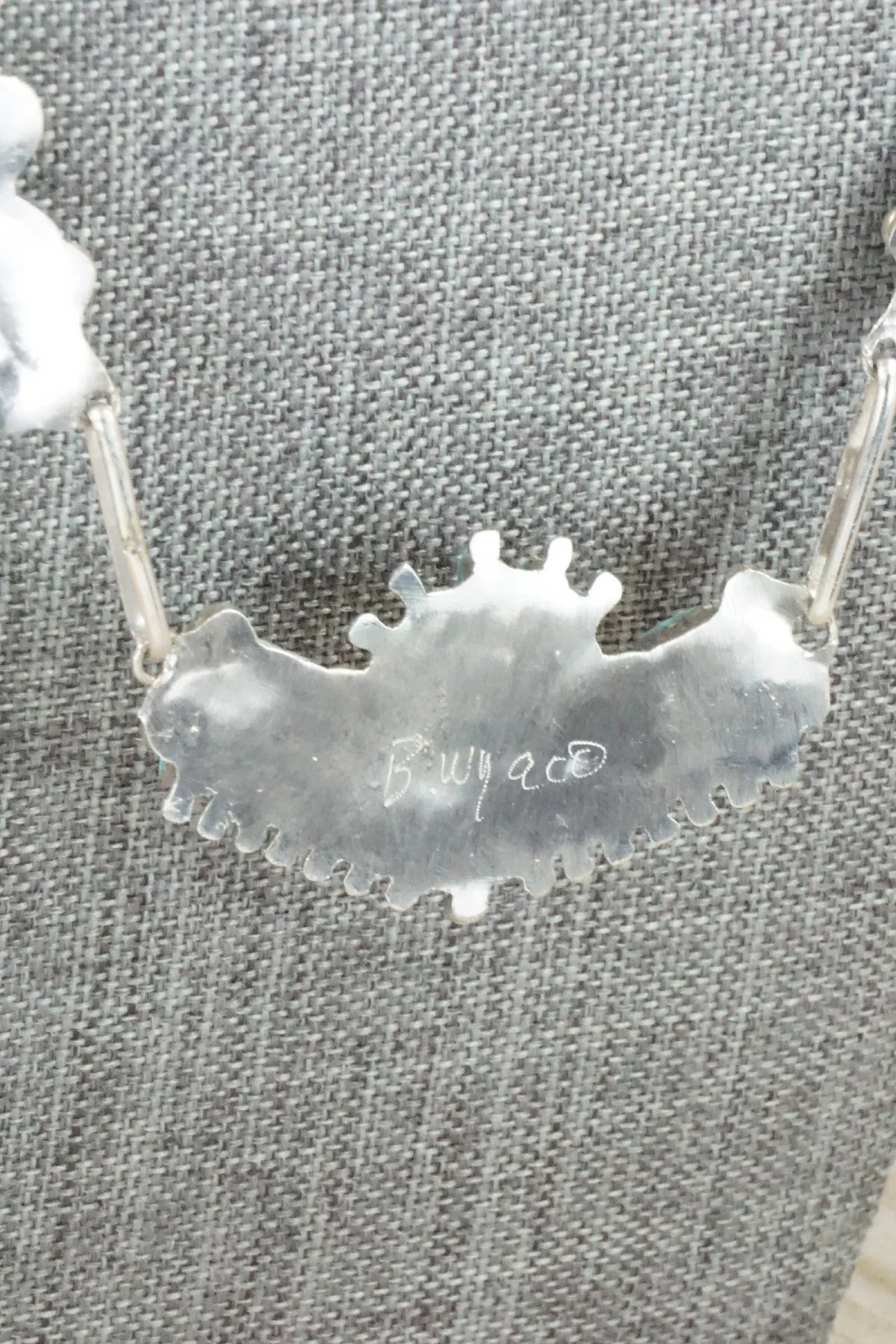 Turquoise & Sterling Silver Necklace and Earrings Set - Bernadette Wyaco - Image 14