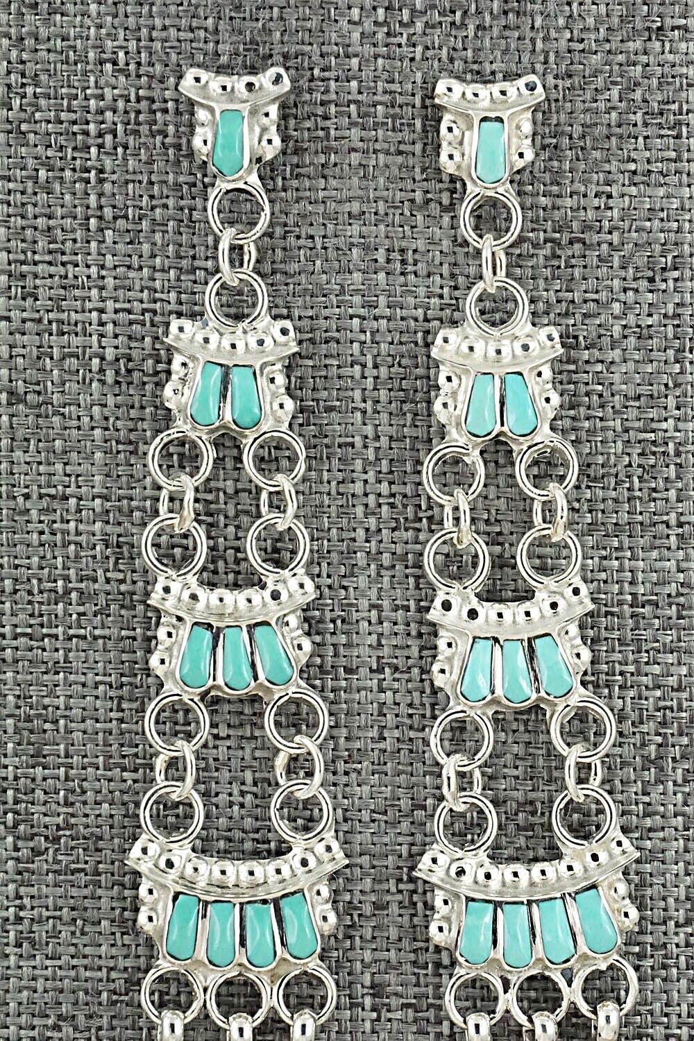 Turquoise & Sterling Silver Necklace and Earrings Set - Lucy Sheeyka - Image 10